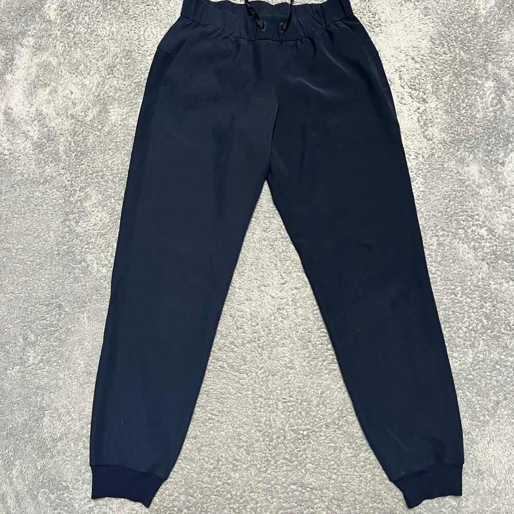 Lululemon Pants Womens 6 Black On The Fly Jogger Pant Elastic Waist W5BZDS Blue